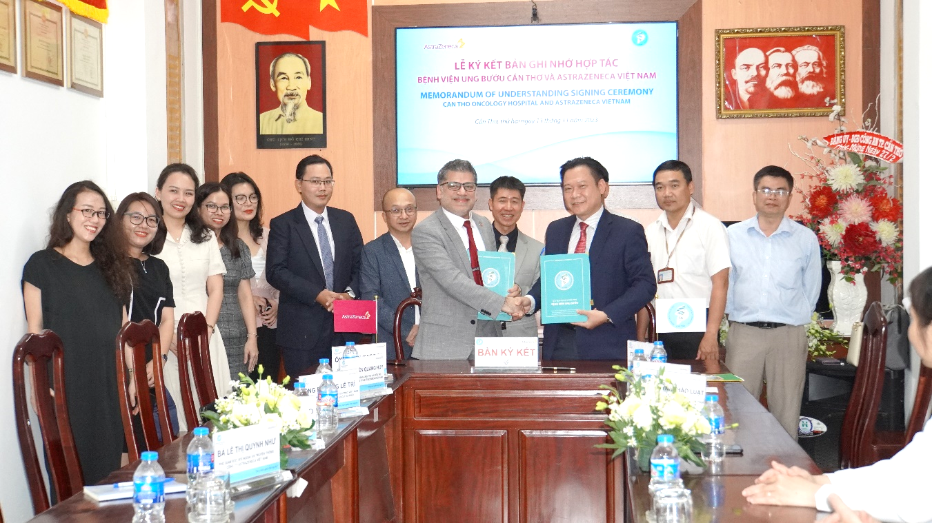 Lễ ký kết bản ghi nhớ hợp tác giữa Bệnh viện Ung bướu TP. Cần Thơ và Công ty TNHH AstraZeneca Việt Nam
