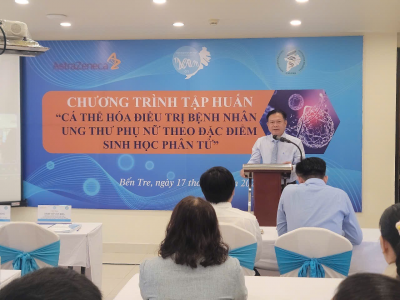 HỘI UNG THƯ CẦN THƠ TỔ CHỨC TẬP HUẤN CHUYÊN ĐỀ “CÁ THỂ HÓA ĐIỀU TRỊ BỆNH NHÂN UNG THƯ PHỤ NỮ THEO ĐẶC ĐIỂM SINH HỌC PHÂN TỬ”