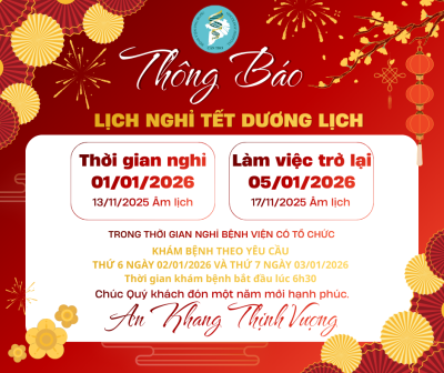 Thông báo lịch nghỉ Tết dương lịch 2026