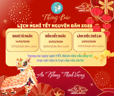BV UNG BƯỚU CẦN THƠ THÔNG BÁO LỊCH NGHỈ TẾT NGUYÊN ĐÁN 2026